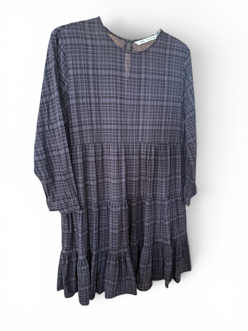 Zara Plaid Tierd Dress - Picture 5 of 10